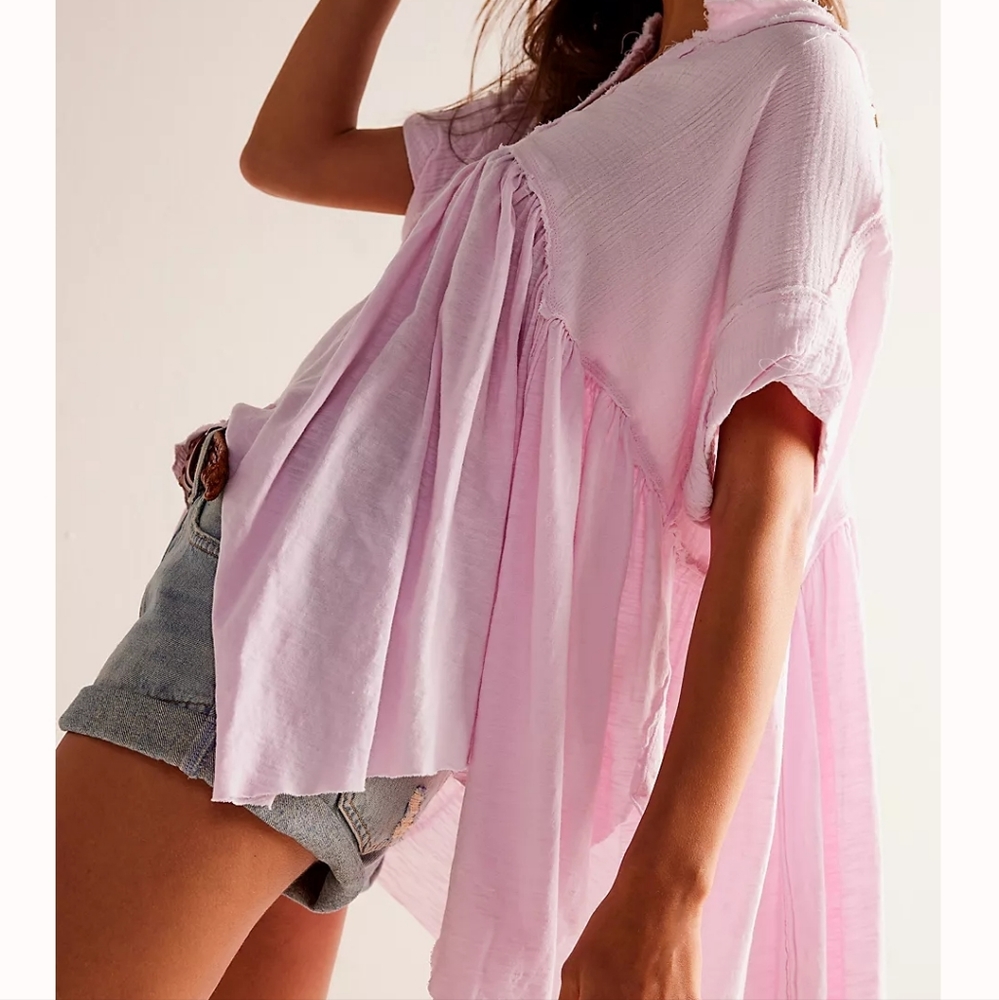 Free People Sugar Rush Babydoll Tunic Top X-Small